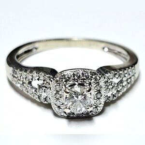 Vintage 14K White Gold Edwardian-Style Diamond Ring | Fine Heirloom Jewelry